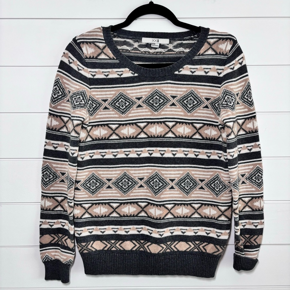 XXI Forever 21 Vintage Aztec‎ Pullover sweater Size M